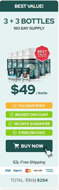 Synaptigen 6 $49/bottle